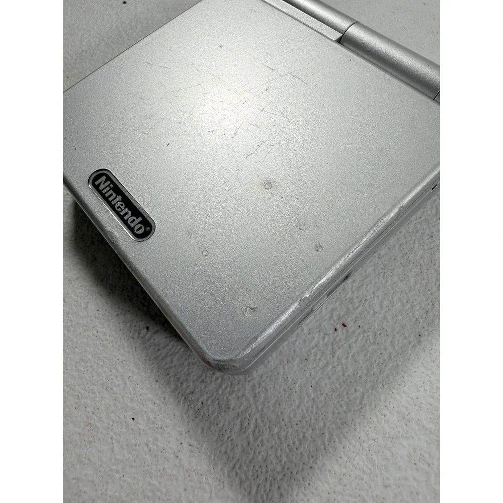 Nintendo Game Boy Advance SP AGS-001 Silver w/ Charger TESTED WORKING